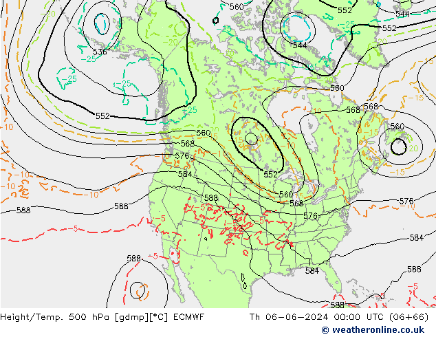 Z500/Rain (+SLP)/Z850 ECMWF  06.06.2024 00 UTC