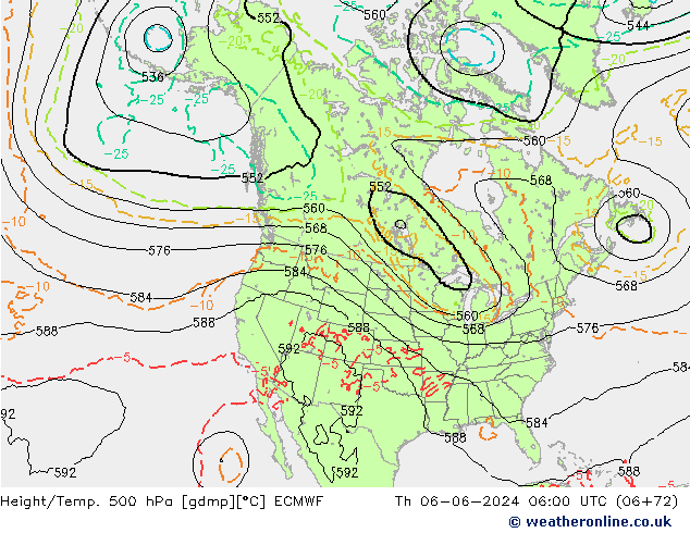 Z500/Regen(+SLP)/Z850 ECMWF do 06.06.2024 06 UTC