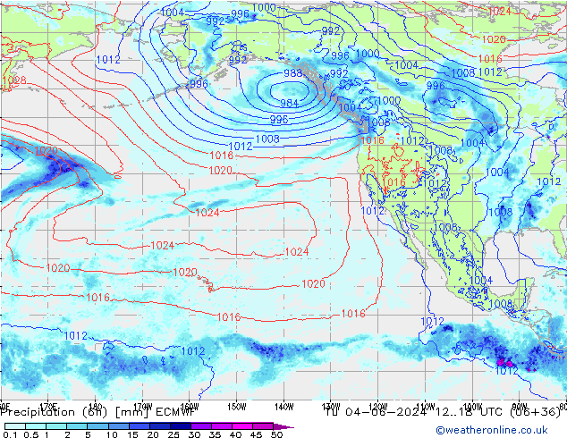 Z500/Rain (+SLP)/Z850 ECMWF mar 04.06.2024 18 UTC