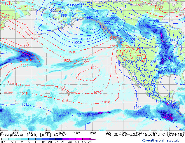 Nied. akkumuliert (12Std) ECMWF Mi 05.06.2024 06 UTC