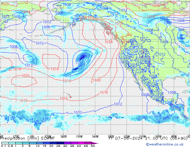 Précipitation ECMWF ven 07.06.2024 00 UTC