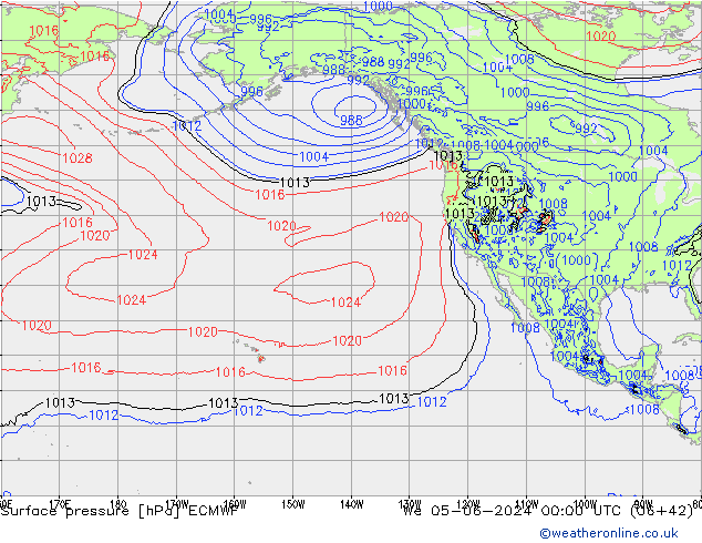 ciśnienie ECMWF śro. 05.06.2024 00 UTC