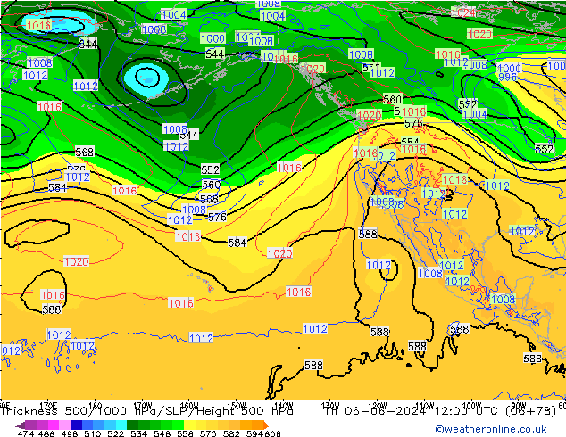 Thck 500-1000hPa ECMWF Th 06.06.2024 12 UTC