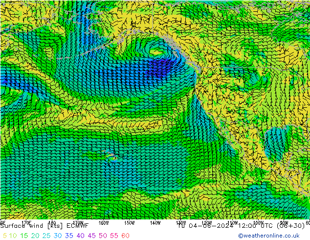 Vent 10 m ECMWF mar 04.06.2024 12 UTC