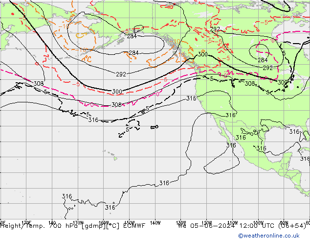 Height/Temp. 700 hPa ECMWF We 05.06.2024 12 UTC