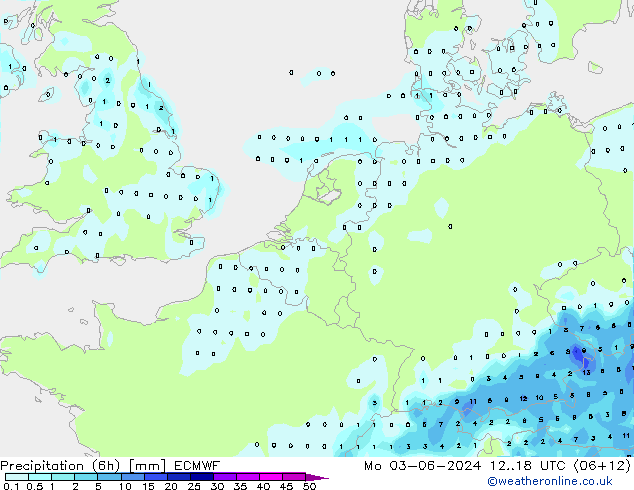 Z500/Yağmur (+YB)/Z850 ECMWF Pzt 03.06.2024 18 UTC