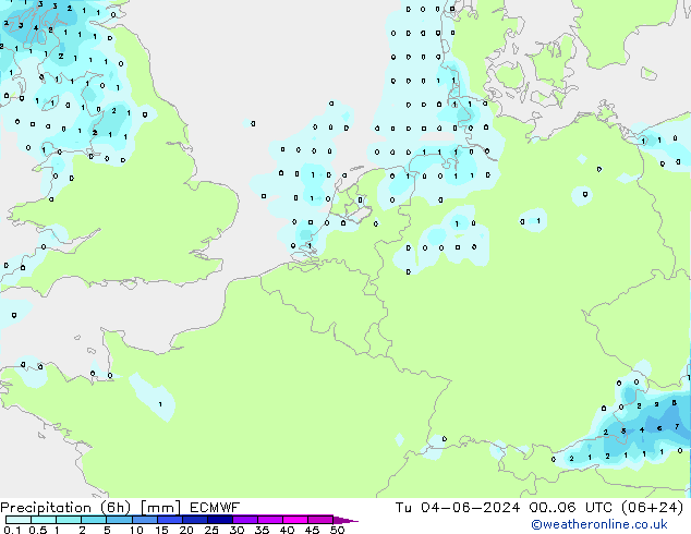 Z500/Rain (+SLP)/Z850 ECMWF Tu 04.06.2024 06 UTC