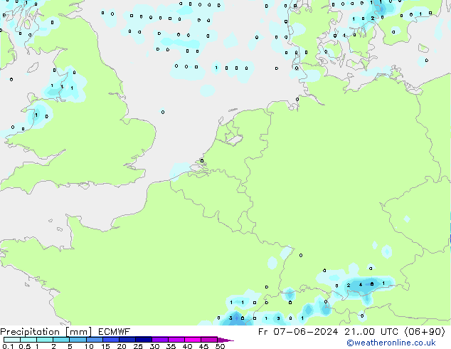 Yağış ECMWF Cu 07.06.2024 00 UTC