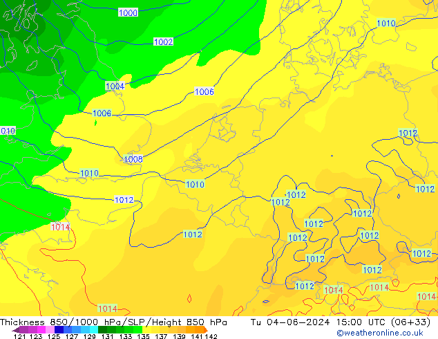 Thck 850-1000 hPa ECMWF mar 04.06.2024 15 UTC