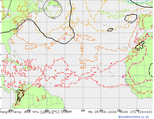 Z500/Rain (+SLP)/Z850 ECMWF We 05.06.2024 18 UTC