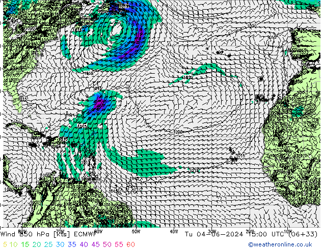 Wind 850 hPa ECMWF di 04.06.2024 15 UTC