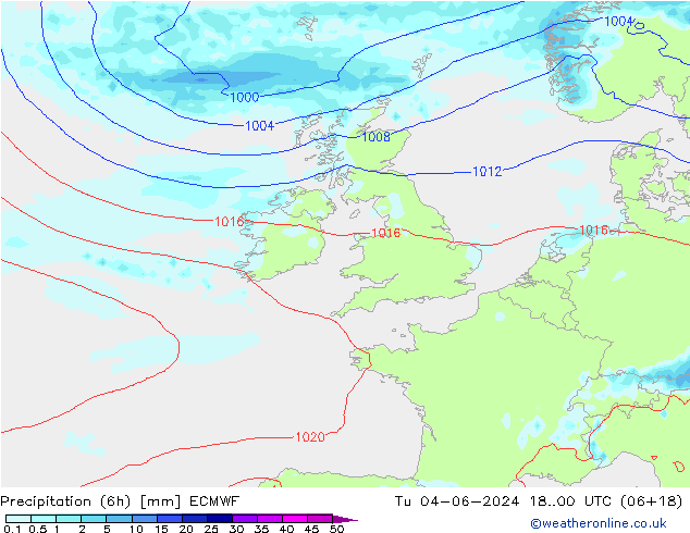 Z500/Rain (+SLP)/Z850 ECMWF mar 04.06.2024 00 UTC