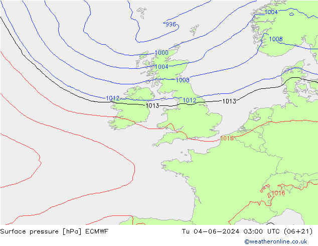 pression de l'air ECMWF mar 04.06.2024 03 UTC