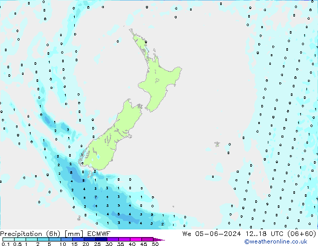 Z500/Rain (+SLP)/Z850 ECMWF mer 05.06.2024 18 UTC