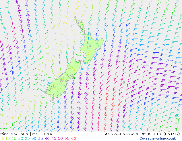 Wind 950 hPa ECMWF Po 03.06.2024 06 UTC