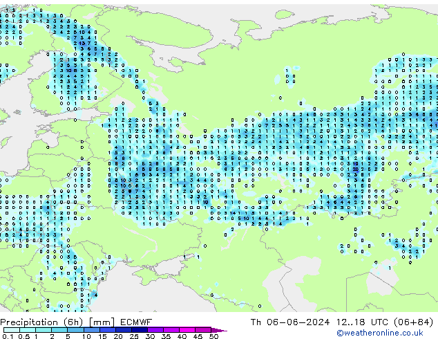 Z500/Rain (+SLP)/Z850 ECMWF jeu 06.06.2024 18 UTC