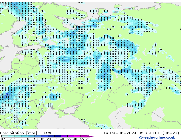 Precipitation ECMWF Tu 04.06.2024 09 UTC