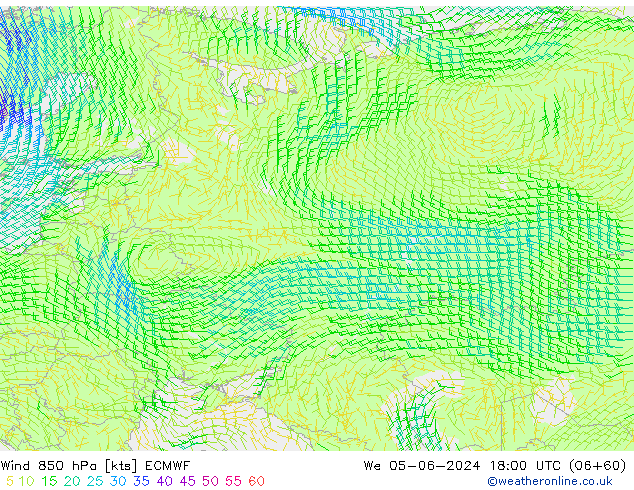 Wind 850 hPa ECMWF We 05.06.2024 18 UTC