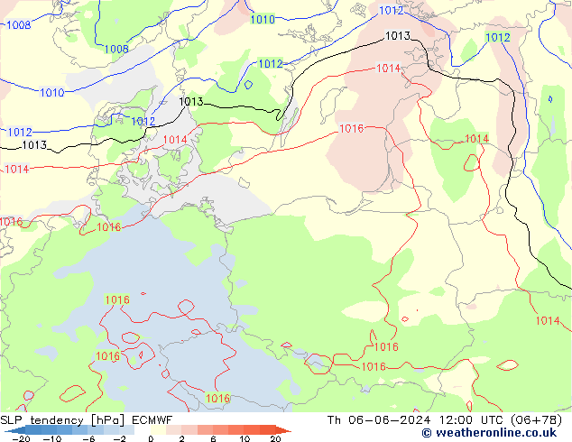 тенденция давления ECMWF чт 06.06.2024 12 UTC