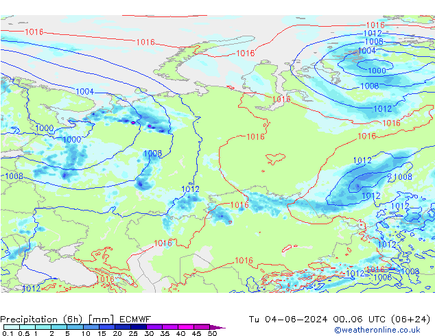 Z500/Rain (+SLP)/Z850 ECMWF mar 04.06.2024 06 UTC