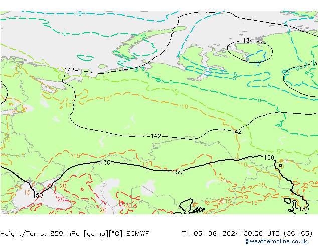 Z500/Rain (+SLP)/Z850 ECMWF Qui 06.06.2024 00 UTC