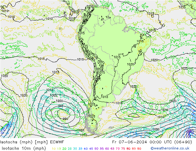 Izotacha (mph) ECMWF pt. 07.06.2024 00 UTC