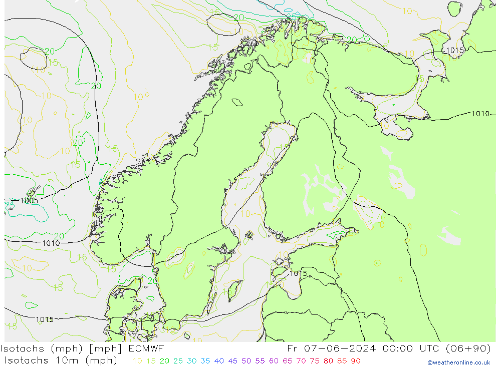 Isotachs (mph) ECMWF Sex 07.06.2024 00 UTC