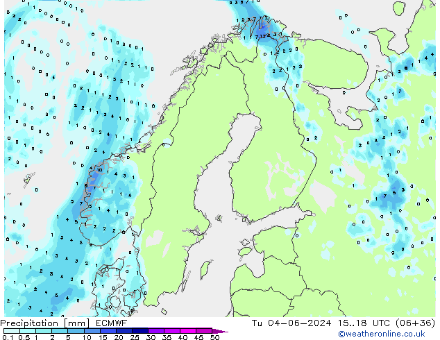 precipitação ECMWF Ter 04.06.2024 18 UTC