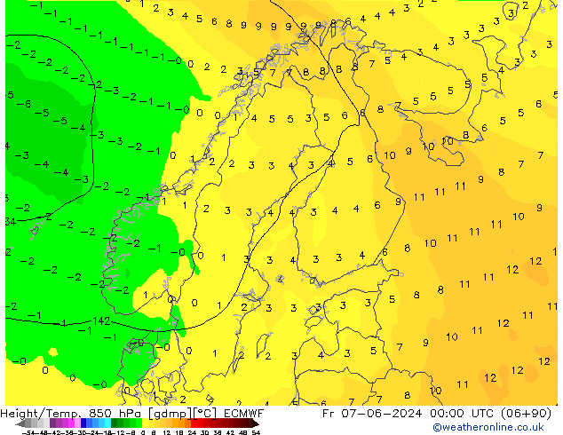 Z500/Rain (+SLP)/Z850 ECMWF pt. 07.06.2024 00 UTC