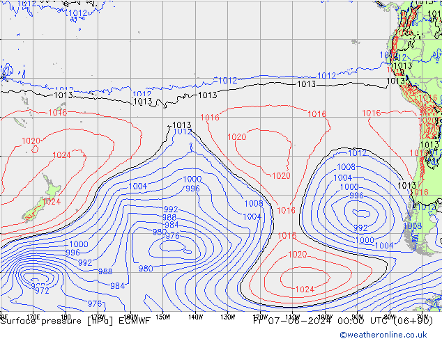 Bodendruck ECMWF Fr 07.06.2024 00 UTC