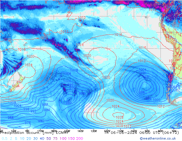 Precipitation accum. ECMWF Th 06.06.2024 06 UTC