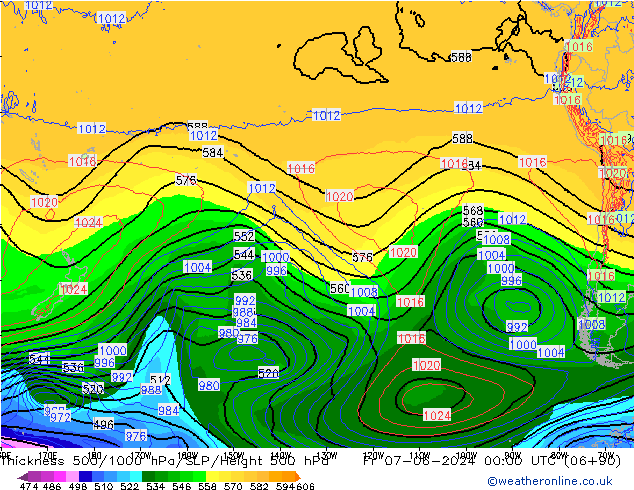 Thck 500-1000hPa ECMWF ven 07.06.2024 00 UTC