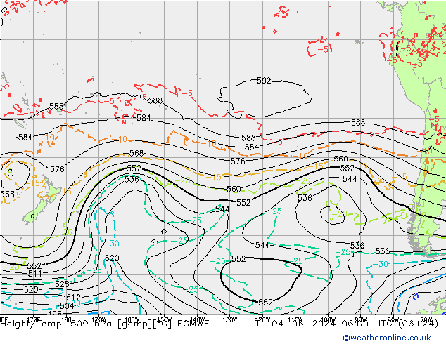 Height/Temp. 500 hPa ECMWF  04.06.2024 06 UTC