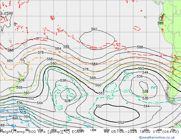 Z500/Rain (+SLP)/Z850 ECMWF We 05.06.2024 18 UTC