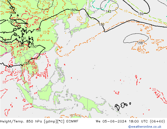 Z500/Rain (+SLP)/Z850 ECMWF Mi 05.06.2024 18 UTC