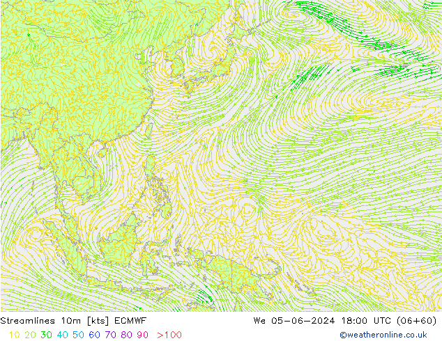 Rüzgar 10m ECMWF Çar 05.06.2024 18 UTC