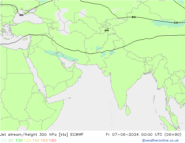 джет ECMWF пт 07.06.2024 00 UTC