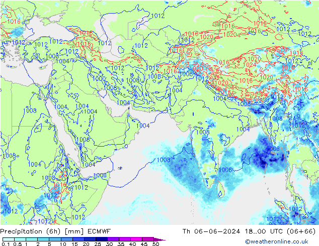 Z500/Rain (+SLP)/Z850 ECMWF чт 06.06.2024 00 UTC