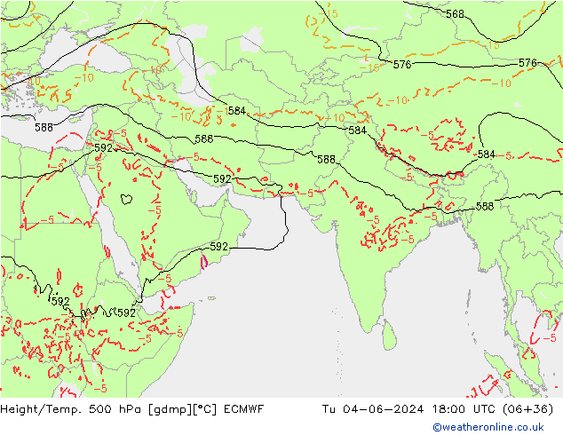 Z500/Rain (+SLP)/Z850 ECMWF mar 04.06.2024 18 UTC