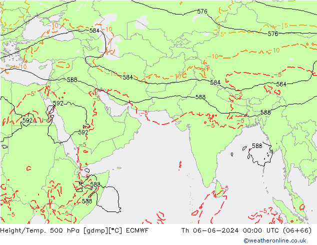 Z500/Rain (+SLP)/Z850 ECMWF чт 06.06.2024 00 UTC