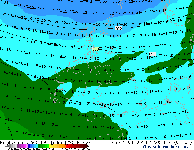 Z500/Rain (+SLP)/Z850 ECMWF Seg 03.06.2024 12 UTC