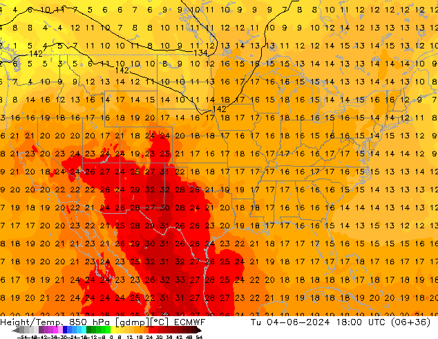 Z500/Rain (+SLP)/Z850 ECMWF mar 04.06.2024 18 UTC