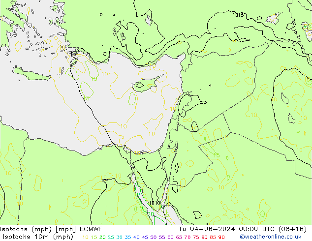 Isotaca (mph) ECMWF mar 04.06.2024 00 UTC