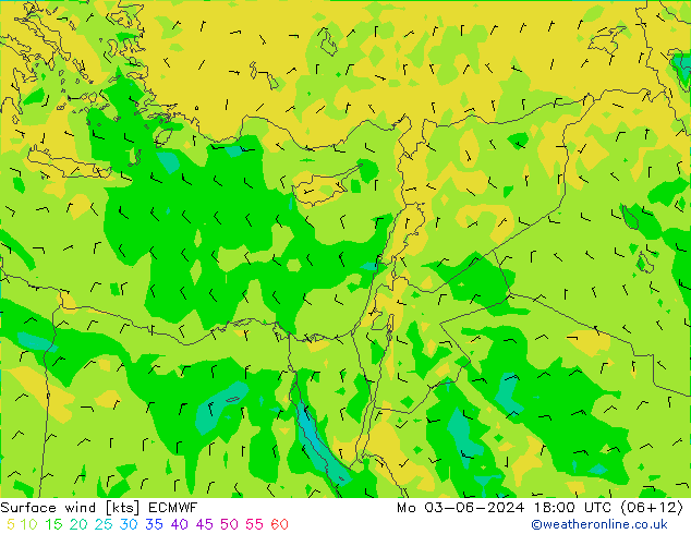 Wind 10 m ECMWF ma 03.06.2024 18 UTC