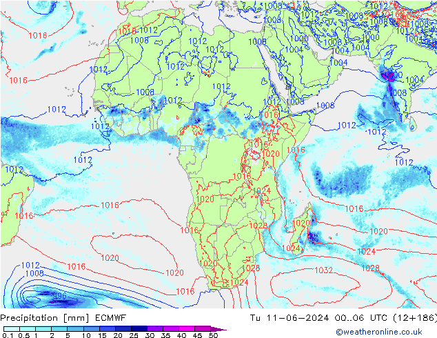 Precipitation ECMWF Tu 11.06.2024 06 UTC