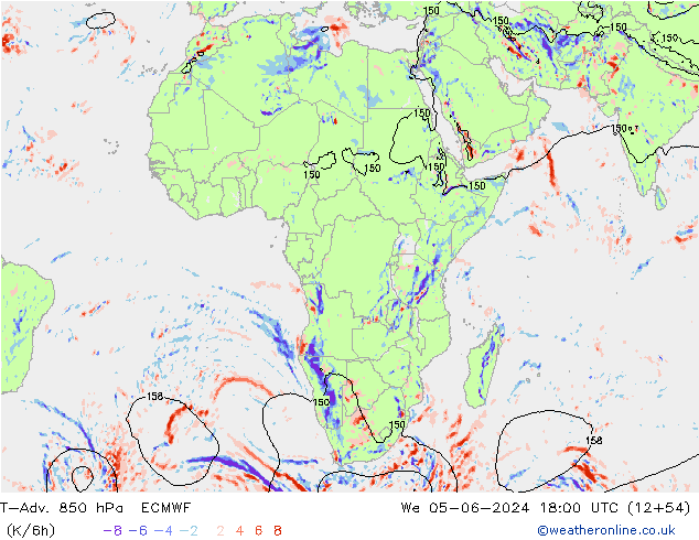 T-Adv. 850 hPa ECMWF Çar 05.06.2024 18 UTC