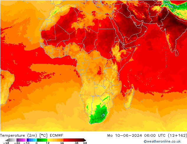 Temperatura (2m) ECMWF lun 10.06.2024 06 UTC