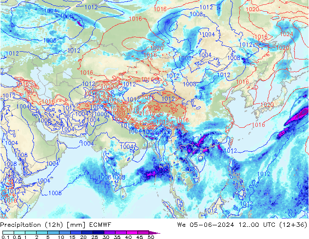 opad (12h) ECMWF śro. 05.06.2024 00 UTC