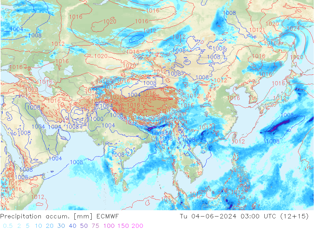 Precipitation accum. ECMWF mar 04.06.2024 03 UTC