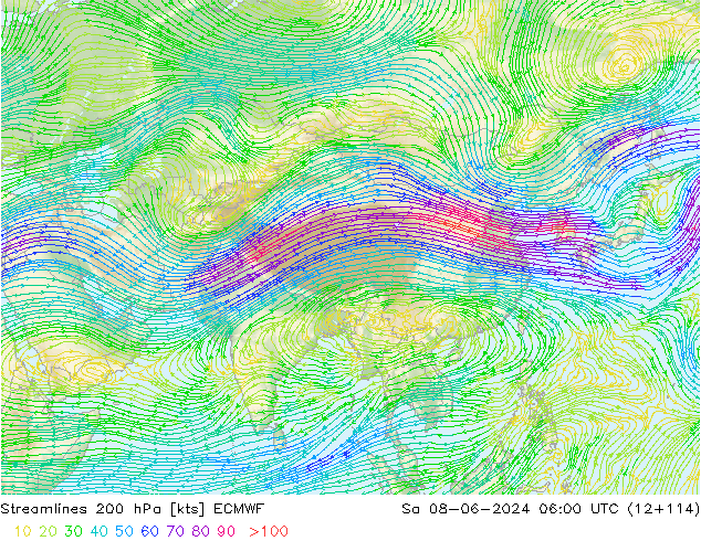  200 hPa ECMWF  08.06.2024 06 UTC